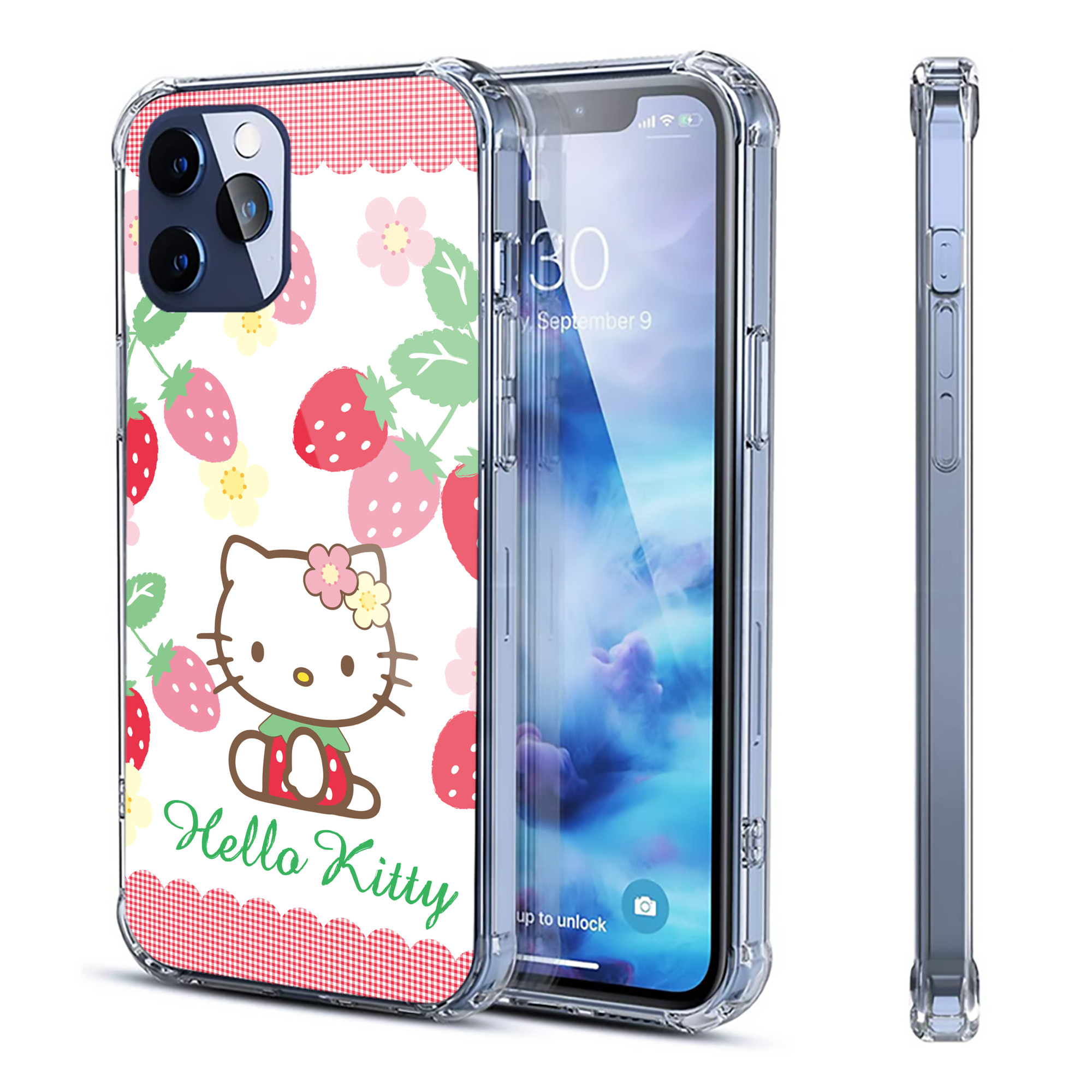 （画像用） Hello Kitty ハローキティ 【iPhone 12シリーズ対応】透明スマホケース（クリアソフトケース）
